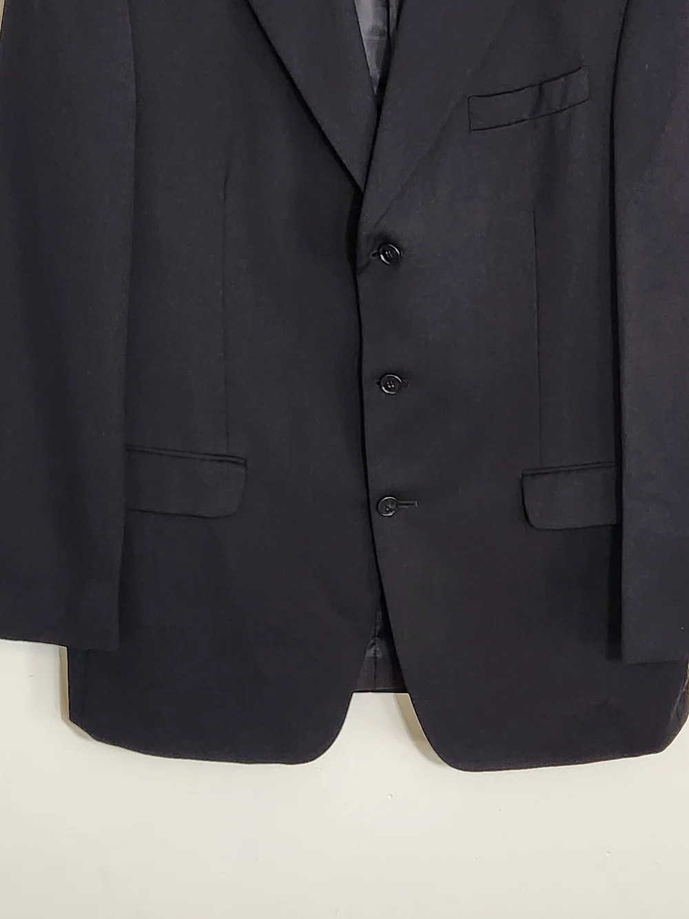Jones New York Mens Black Wool Blazer Size 44L